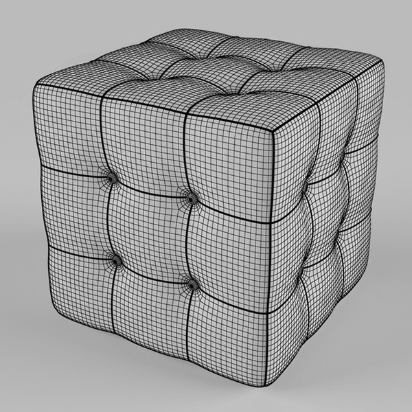 padded stool 3d model - Padded stool_01 by mifody